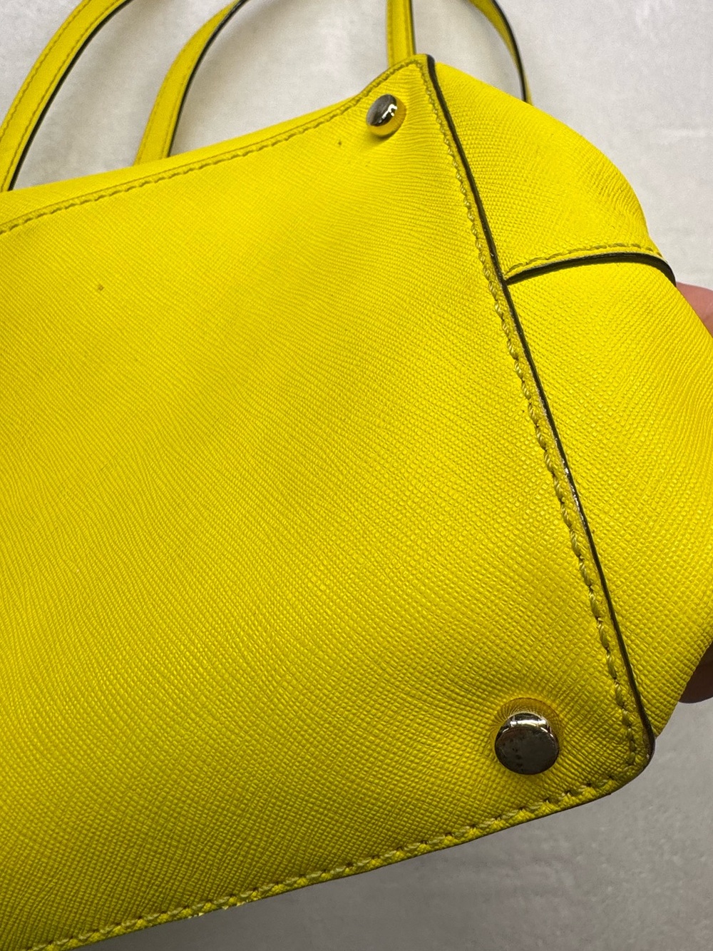 Kate Spade Yellow Large Tote Bag Zip Top Shoulder Purse Project TLC - Picture 5 of 14